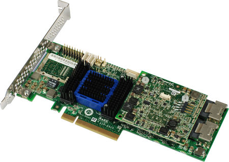 Adaptec RAID ASR-6405 4-Port PCI-Express 2.0 x8 SAS/SATA 2270000-R RAID Controller Card.