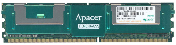 Apacer 2GB (78.ADG9H.401) PC2-5300 DDR2-667MHz ECC Fully Buffered CL5 240-Pin DIMM Dual Rank Memory Module - 78.ADG9H.401