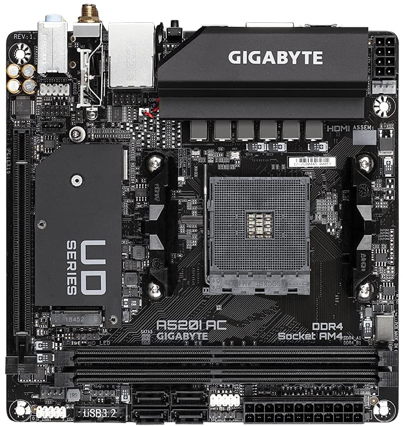 Gigabyte A520I AC AMD A520 Socket AM4 Mini ITX DDR4-SDRAM Motherboard