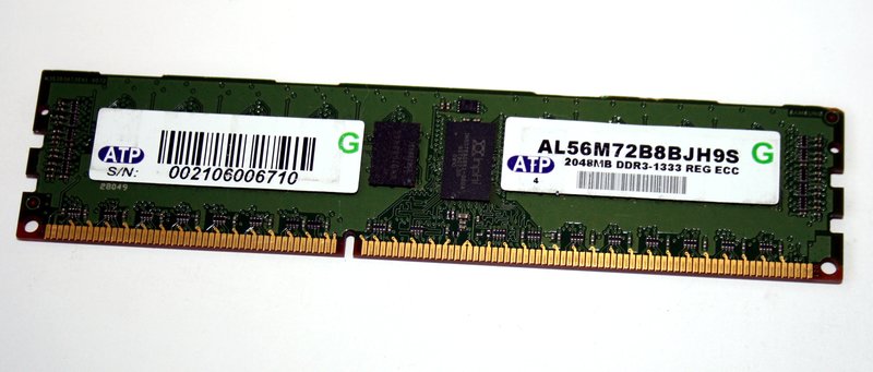 ATP 2GB PC3-10600 DDR3-1333MHz ECC Registered CL9 240-Pin Memory - AL56M72B8BJH9S.