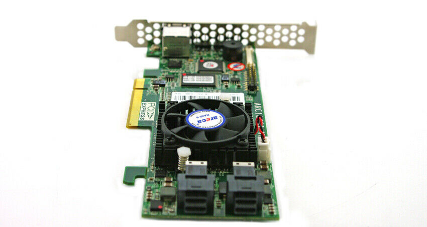 Areca ARC-1883i 8-Port Internal PCIe 3.0 x8 12Gb SATA/SAS RAID Controller Card.