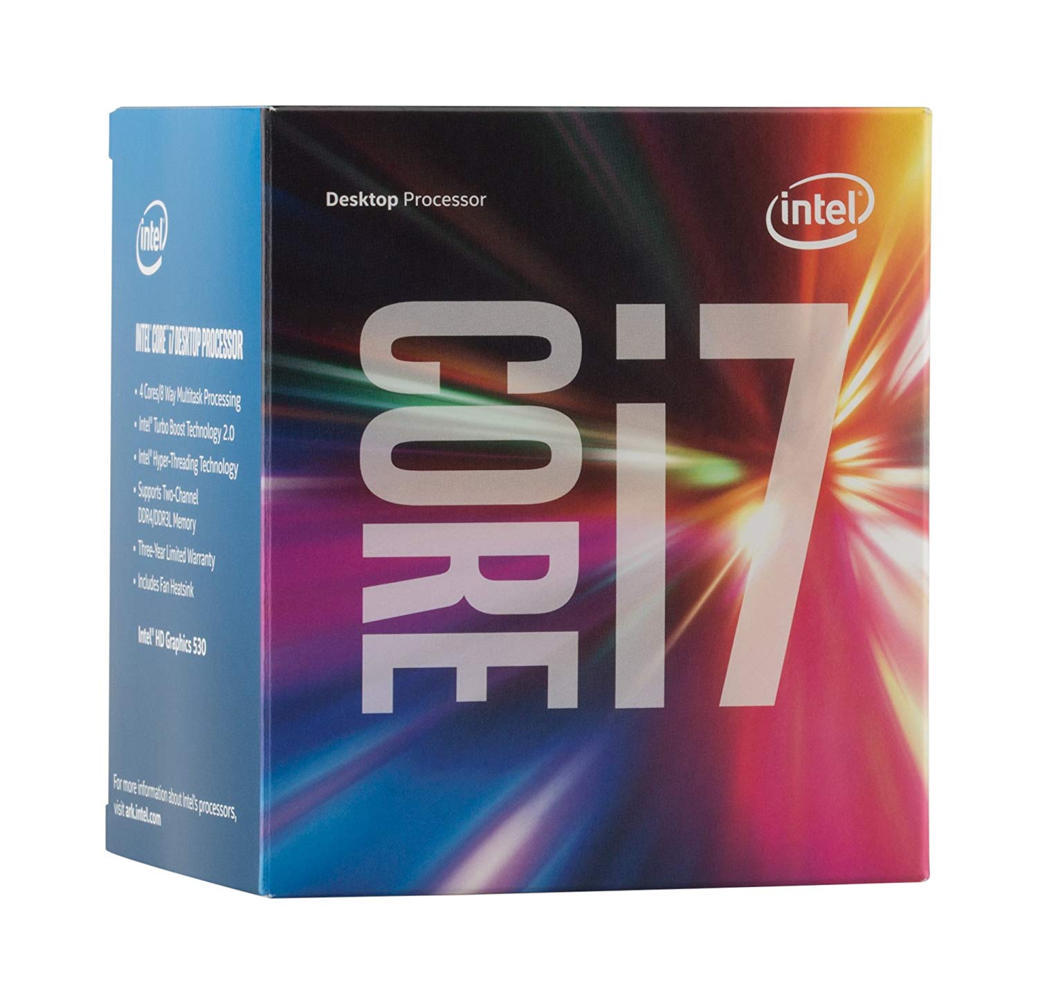 Intel Core i7-6700 8M 3.4 GHz Socket LGA 1151 65W QC HD Graphics 530 (SR2BT  / SR2L2) Desktop Processor including Cooling Fan - BX80662I76700