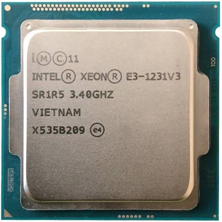 Intel Xeon E3-1231V3 Haswell 3.4 GHz 4 x 256KB L2 Cache 8MB L3 Cache Socket LGA 1150 80W (SR1R5) Server Processor.