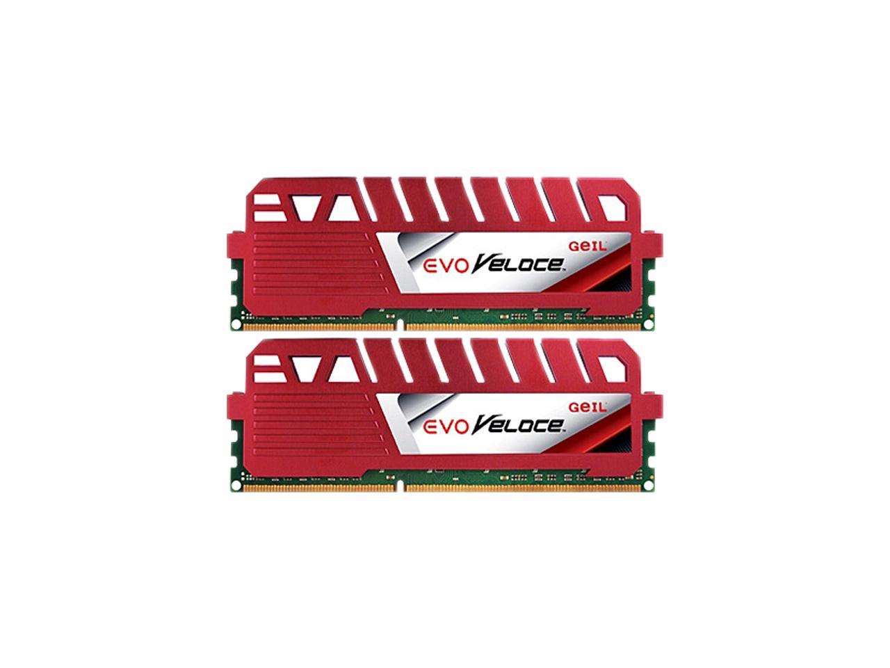 GeIL 8GB (2Pcs Kit x 4GB/ea) 240-Pin DDR3 DDR3 1866 (PC3 14900) Desktop Memory Model GEV38GB1866C10DC