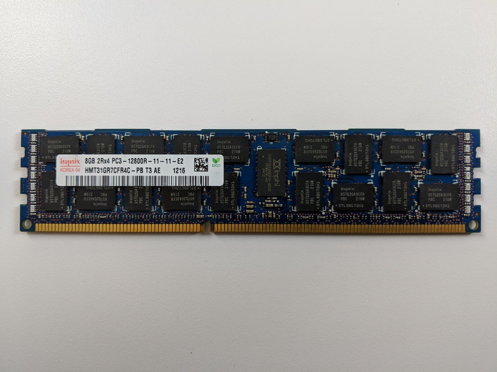 Hynix 8GB PC3-12800 DDR3-1600MHz ECC Registered Server Memory - HMT31GR7CFR4C-PB