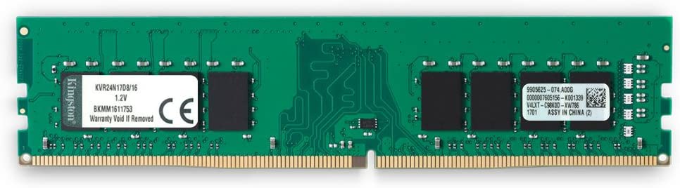 Kingston 16GB 2400MHz DDR4 Non-ECC CL17 DIMM 2Rx8 Memory - KVR24N17D8/16
