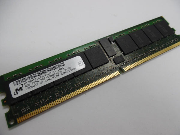 Micron 8GB DDR2 PC5300(667) REG ECC 1.8v 2RX4 240P 1024MX72 DDP 1GX4 Server Memory - MT36HTS1G72PY-667A1.