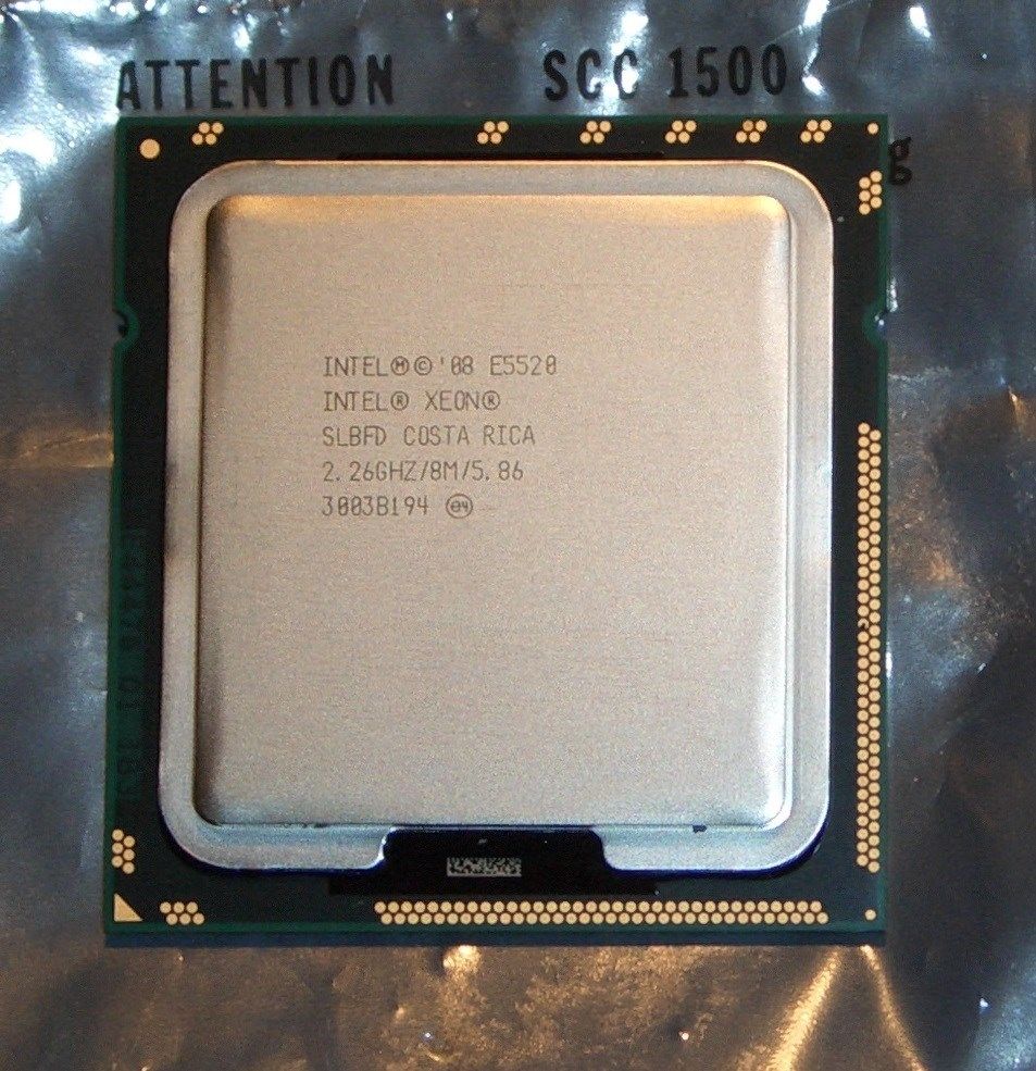 Intel Xeon E5520 Quad Core 2.26GHz LGA1366 8MB 5.86GT/s Intel QPI (SLBFC / SLBFD) Server Processor